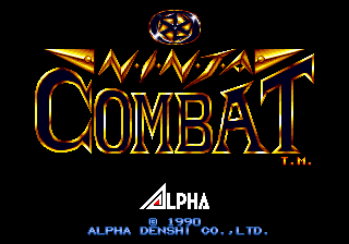 Ninja Combat title screen for Neo Geo